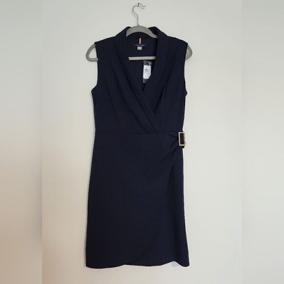 TOMMY HILFIGER NEW WOMEN'S CLASSIC SLEEVELESS BLUE COLOR DRESS SIZE 14 - Picture 1 of 3